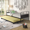 Twin Size Black Metal Daybed with Trundle I17396
