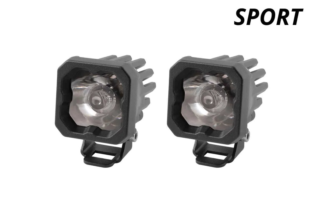 White Wide LED Pod Light Pair Y326