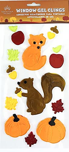 Winter Gel Cling Stickers for Windows and Mirrors, 6 Sheets F24781