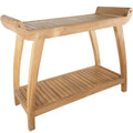 Curved Spa Bench with Shelf Q79253