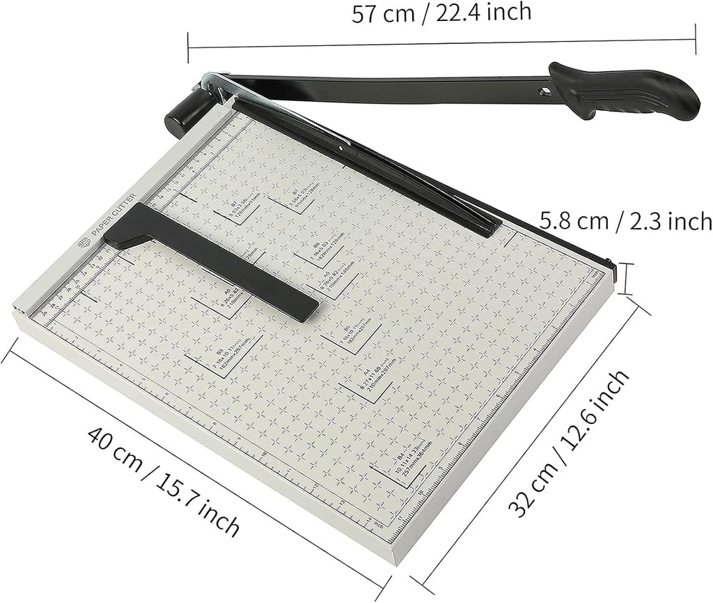 Guillotine Paper Trimmer 15” Cutting Length with Safety Blade Lock X38044
