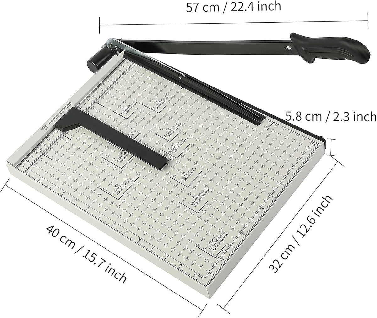 Guillotine Paper Trimmer 15” Cutting Length with Safety Blade Lock X38044