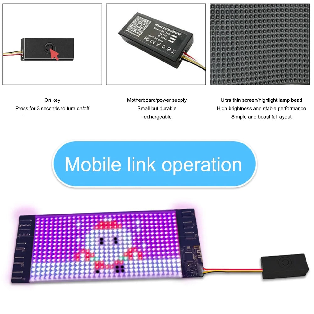 RGB Flexible LED Module Strip Light BT App Control Black C888