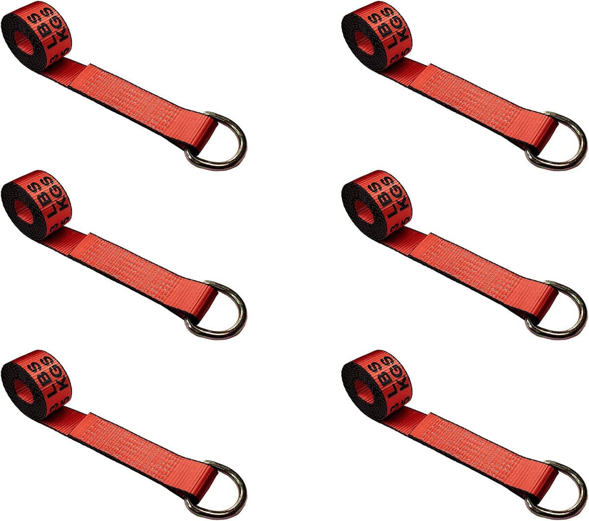 2” x 10’ D-Ring Lasso Strap (Blue, 6 - Pack) X281180