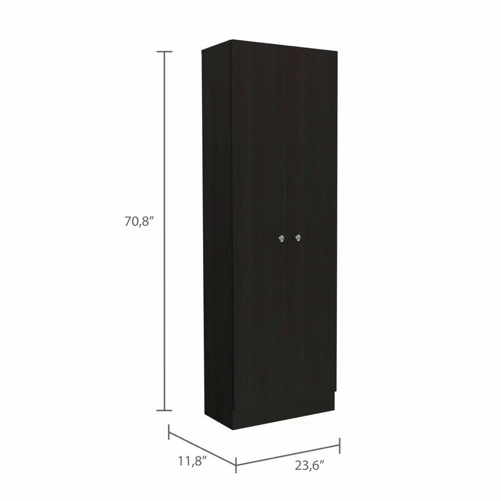 Dark Brown & Black Double Door Cabinet M229511
