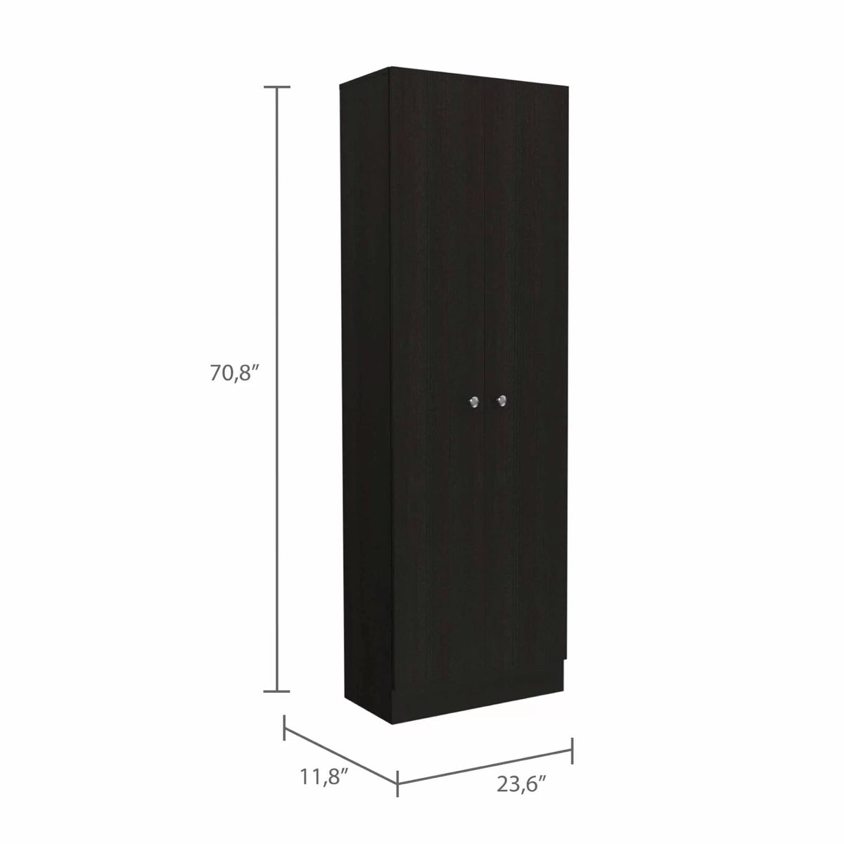 Dark Brown & Black Double Door Cabinet M229511