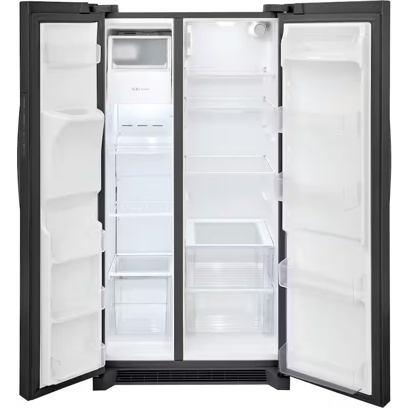 36 in. 25.6 cu. ft. Black Stainless Steel Side by Side Refrigerator P369