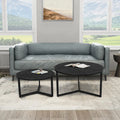 Round Nesting Coffee Table Set Of 2 Mango Wood H949399