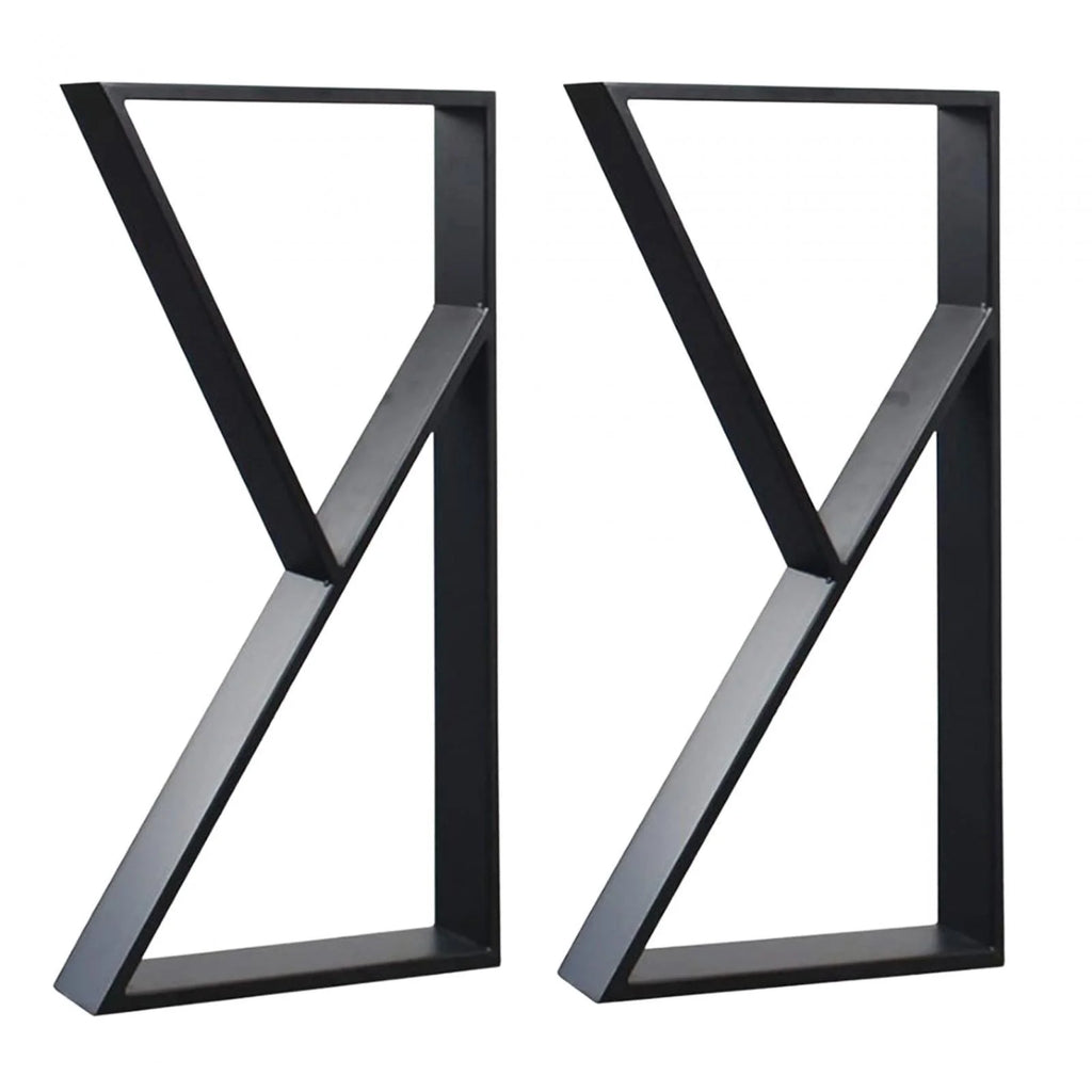 Black Metal Table Legs 2Pcs M424