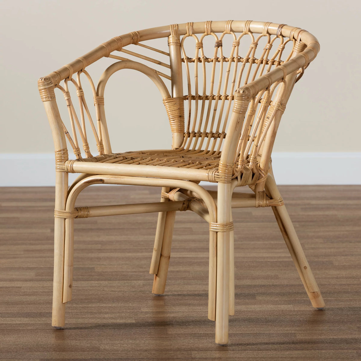 Natural Brown Rattan Dining Chair O738564