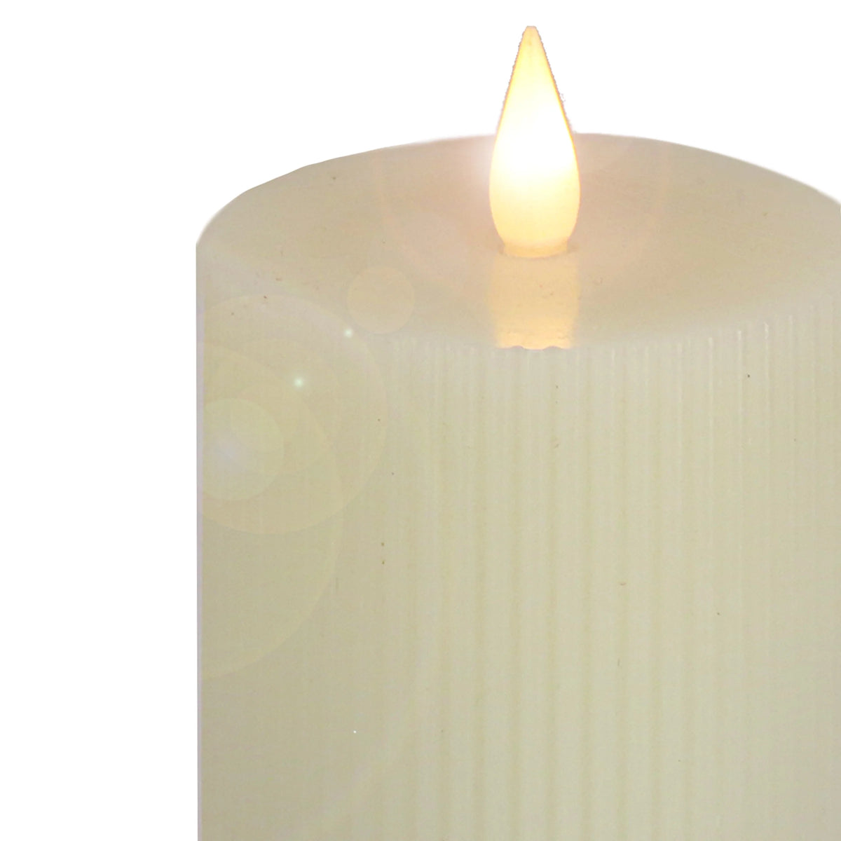 Ivory Warm White LED Flameless Candle with Remote N707475