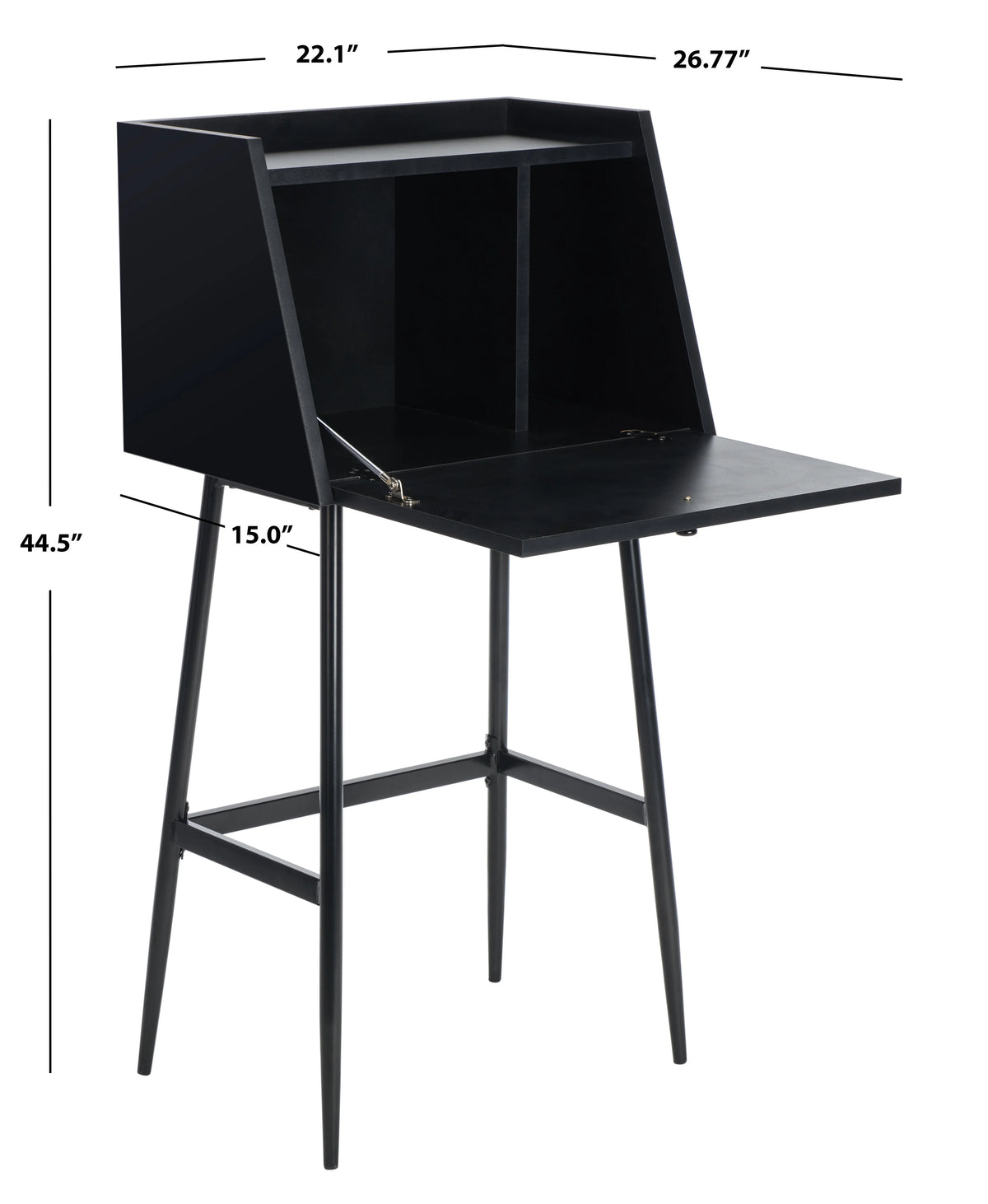 Black Modern Secretary Writing Desk P418907