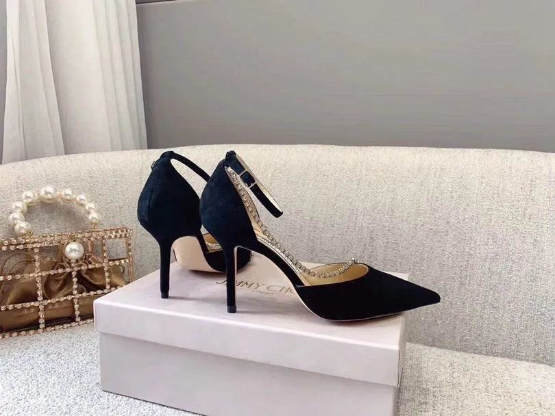 Black Suede Pumps E6006