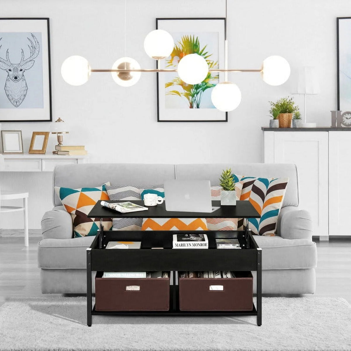 Lift Top Coffee Table with Hidden Storage P942