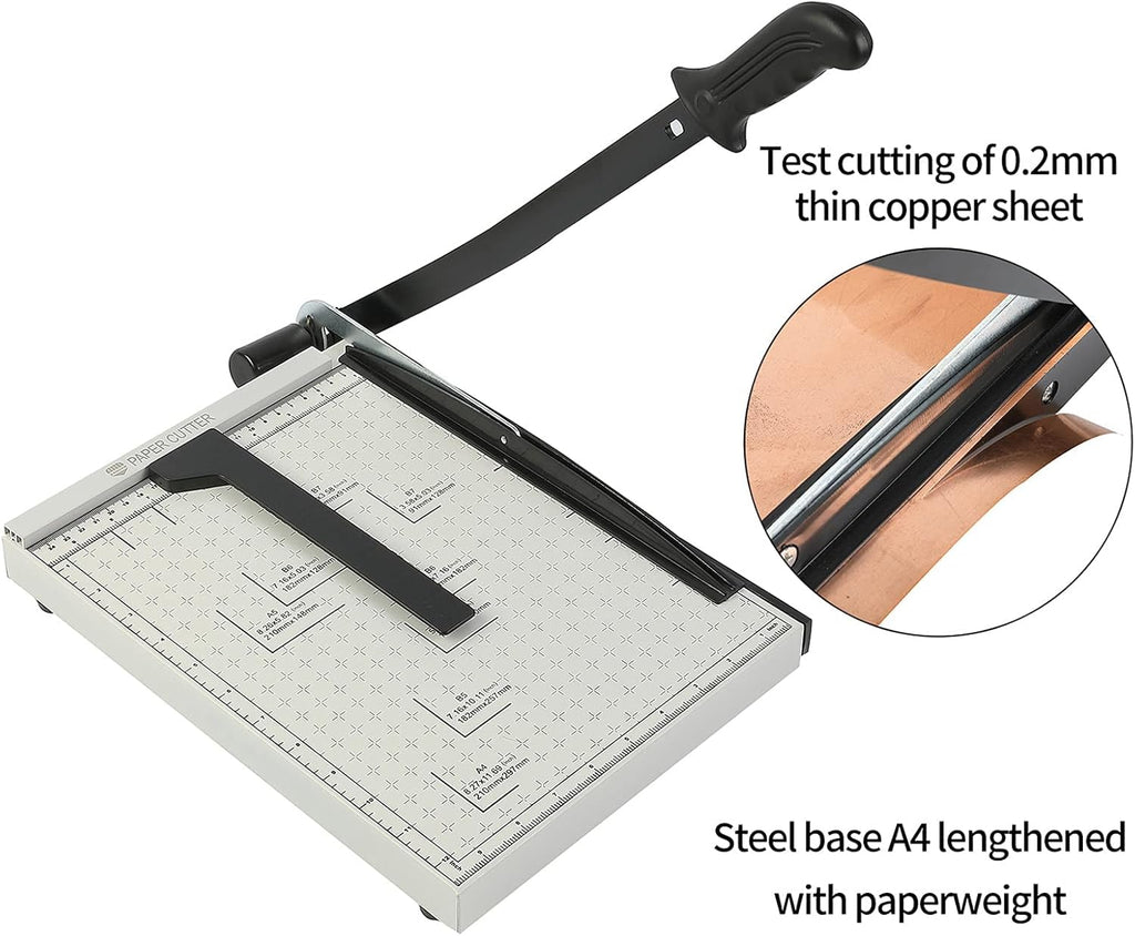 Guillotine Paper Trimmer 15” Cutting Length with Safety Blade Lock X38044