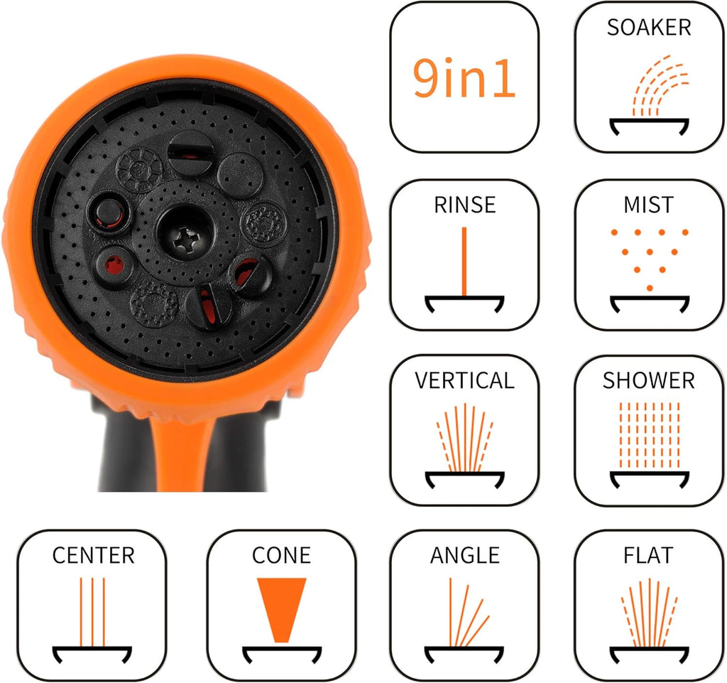 Retractable Wall Mounted Garden Hose Reel, 5/8" x 115+5 ft, Automatic Rewind K2436