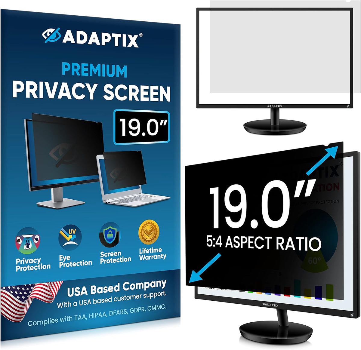 Privacy Screen 23” Anti-Glare Anti-Scratch 96% UV Matte Gloss 16:9 Pack of 2 Z664
