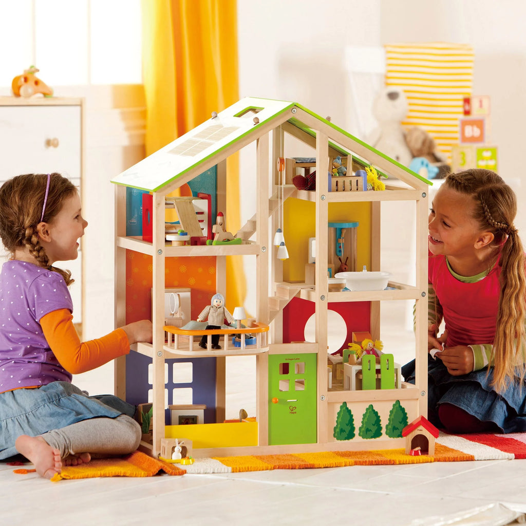 Wooden Furnished Dollhouse Playset A314