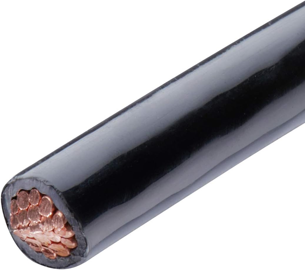 Black #4 Gauge THHN 19-Stranded Copper Building Wire 175ft Cut S87643