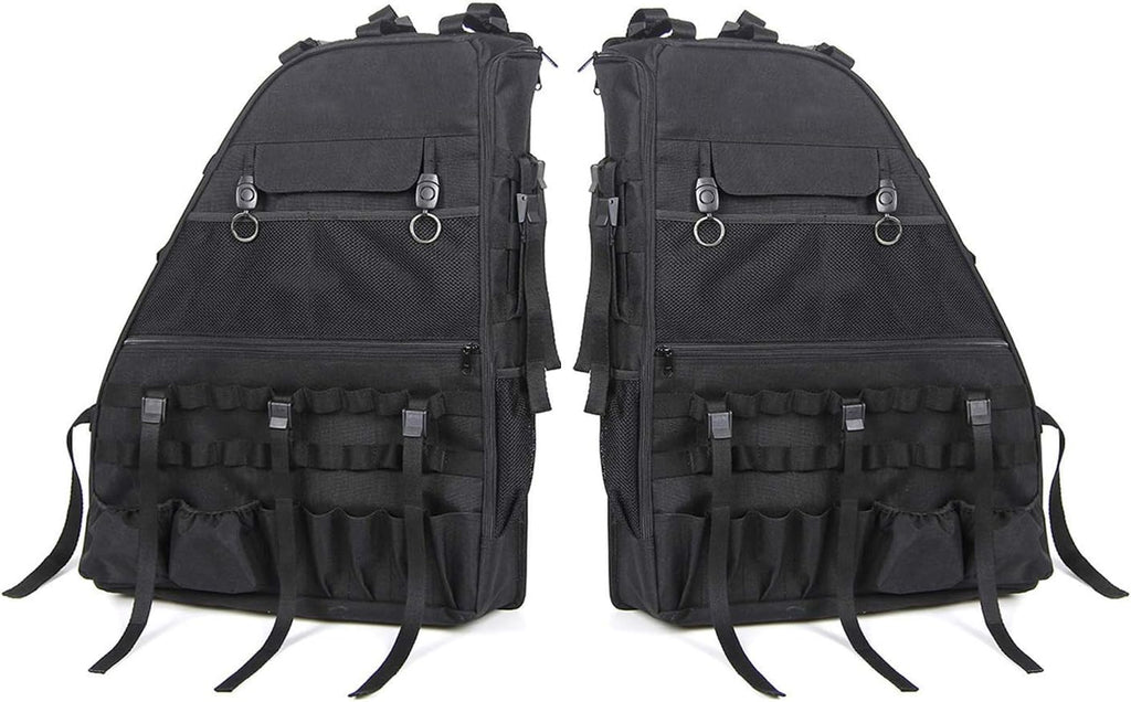 Roll Bar Storage Bag Cargo Cage with Multi-Pockets Organizers Saddlebag Tool Kits Holder Bags (Pack of 2) E75286