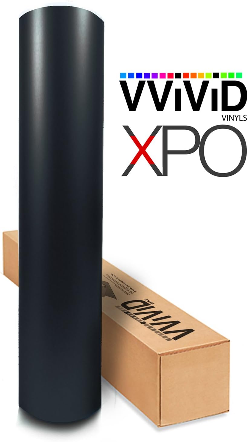 Black Matte 5 Foot x 6 Foot Car Wrap Vinyl Roll 3Mil Pack of 2 K12180
