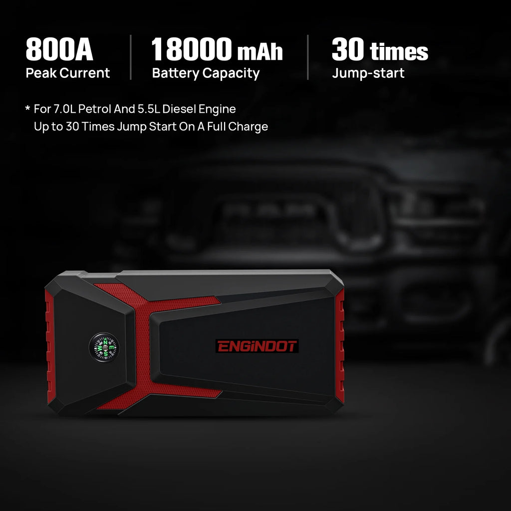 800A Peak 18000mAh 12V Jump Starter with LCD Screen L415