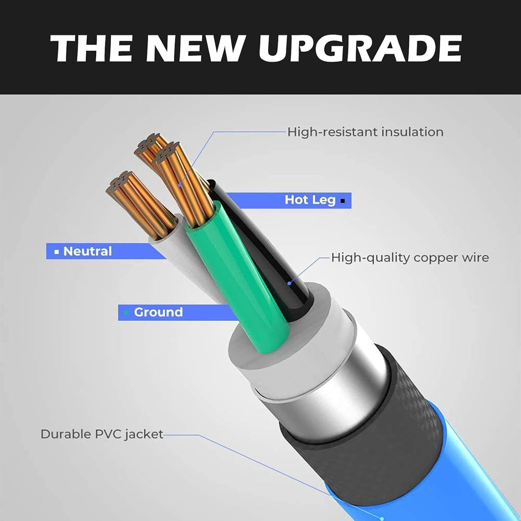 50A 25FT 6-50R Female 6-50P Male Heavy Duty Welder Extension Cord Q8097