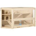3 Tier Wooden Hamster Cage Small Animal House with Slide O42633