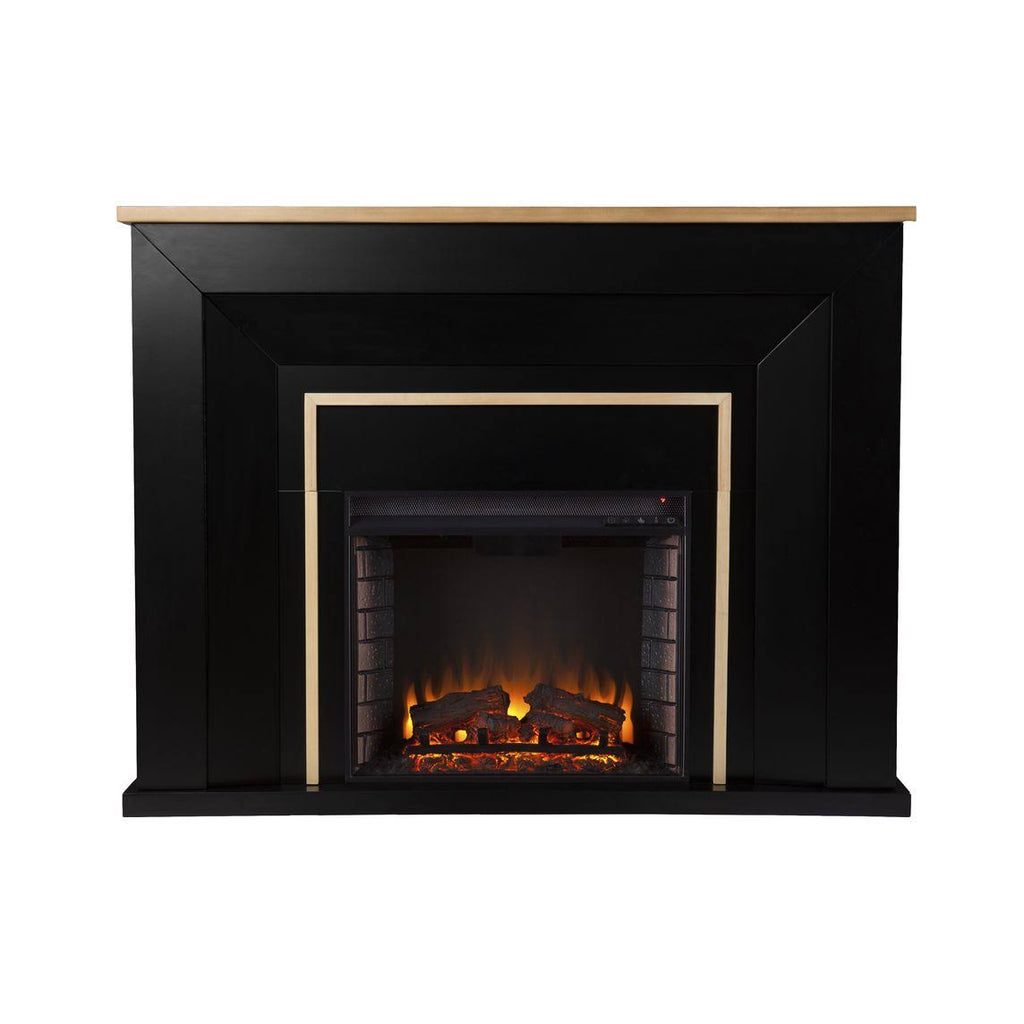 Black/Natural Electric Fireplace V22592