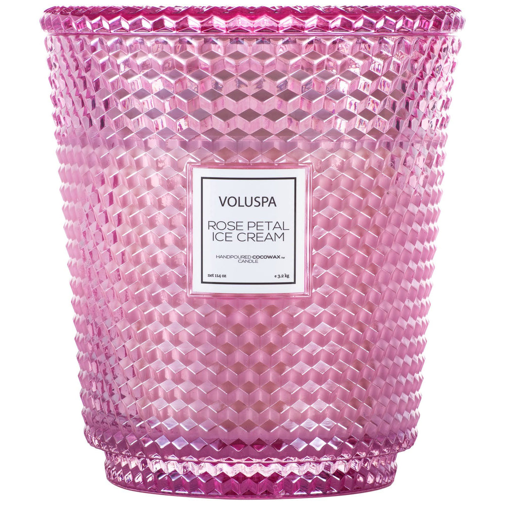 Rose Petal Ice Cream Hearth Candle F11515