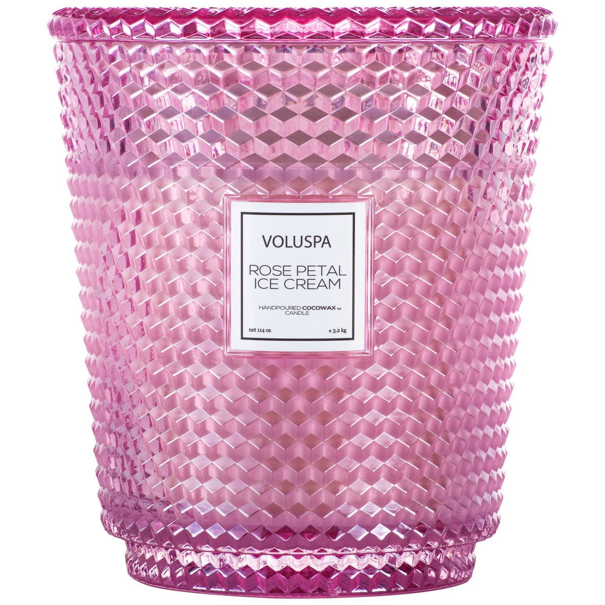 Rose Petal Ice Cream Hearth Candle F11515