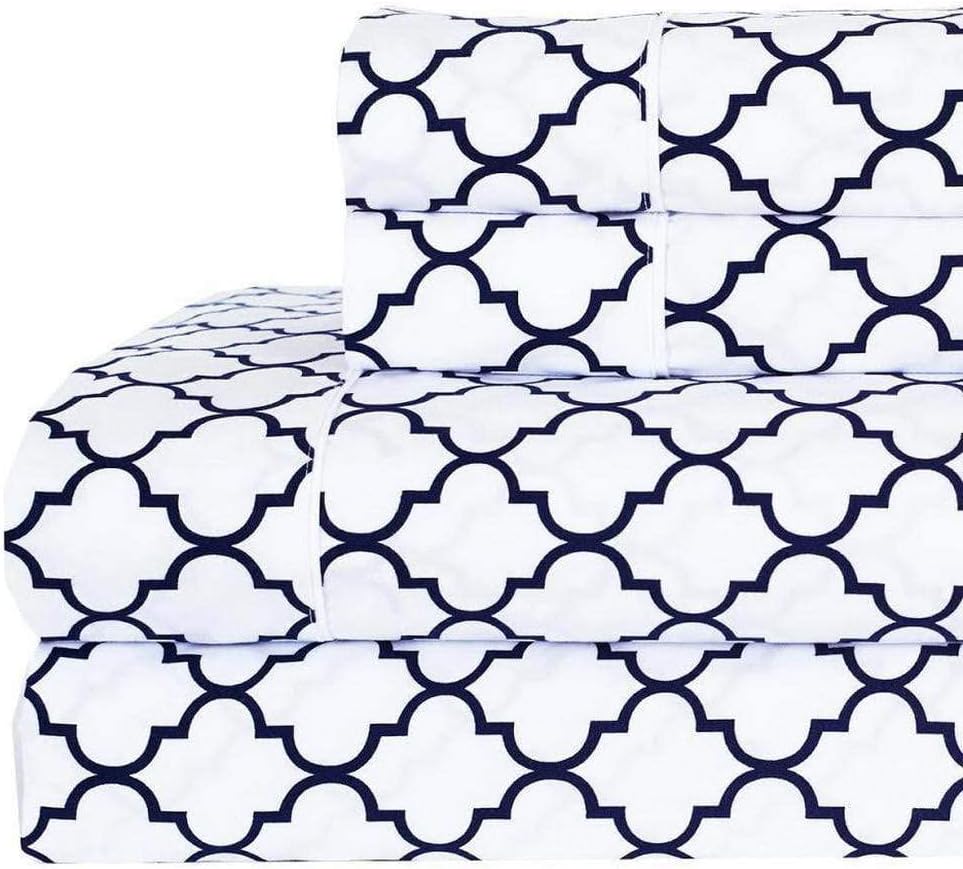 Ivory California King Size 4 Pcs Bed Sheets Set T70419