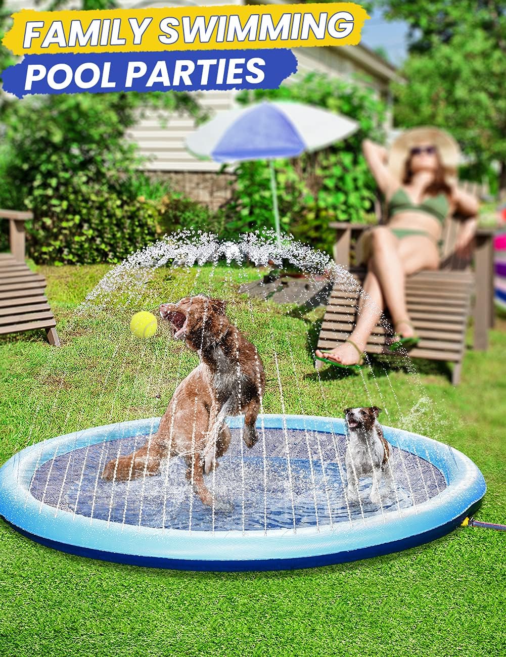Non Slip Splash Pad Water Play Mat (59 inch) F597684