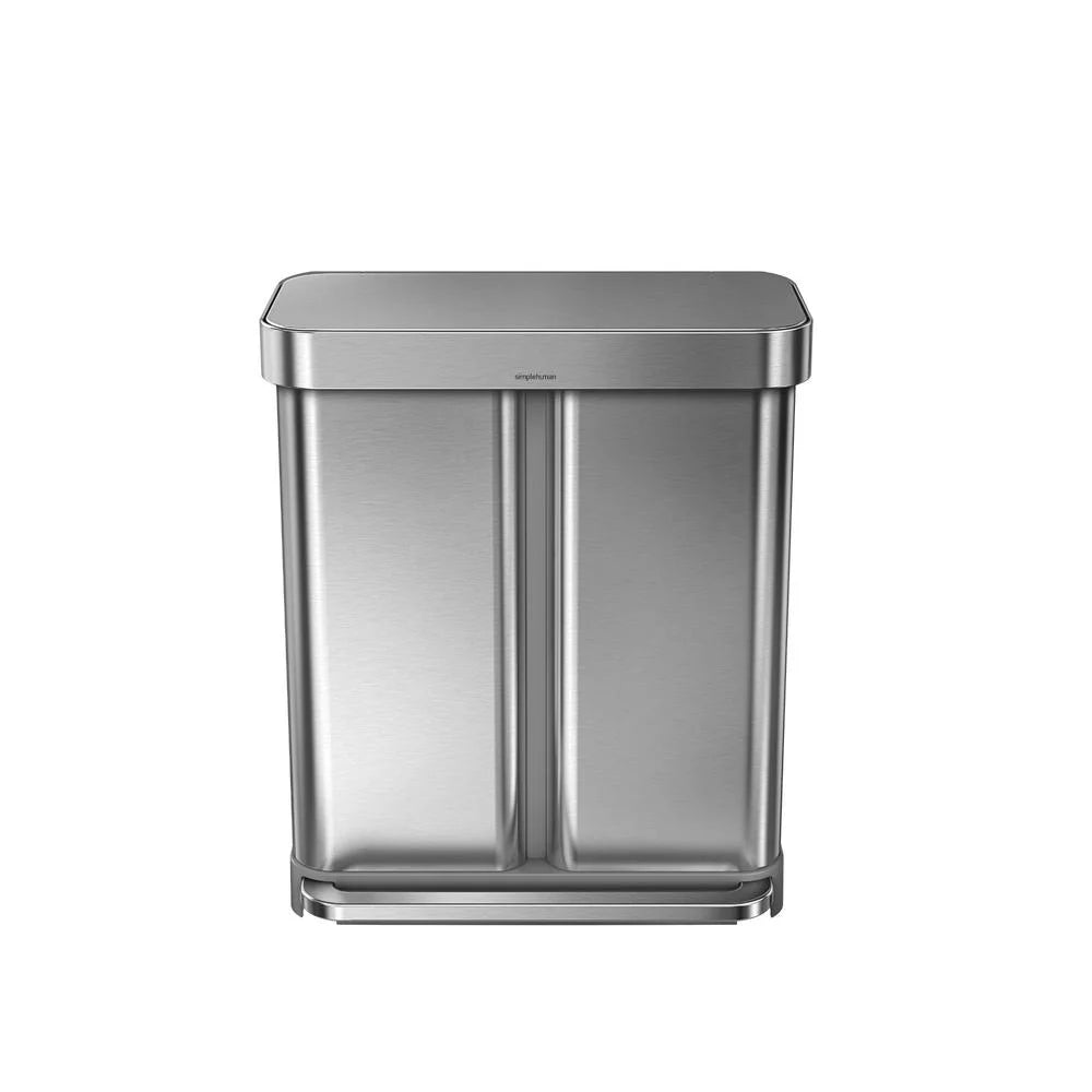 58 Liter Stainless Steel Dual Compartment Step Trash Can B3864