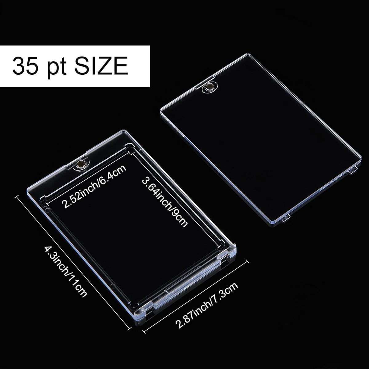 10 Pc Magnetic Card Holder Clear Display Card Protector Q4797