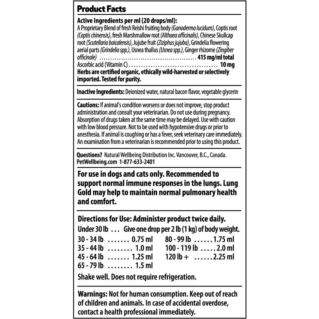 Lung Gold for Cats V4321