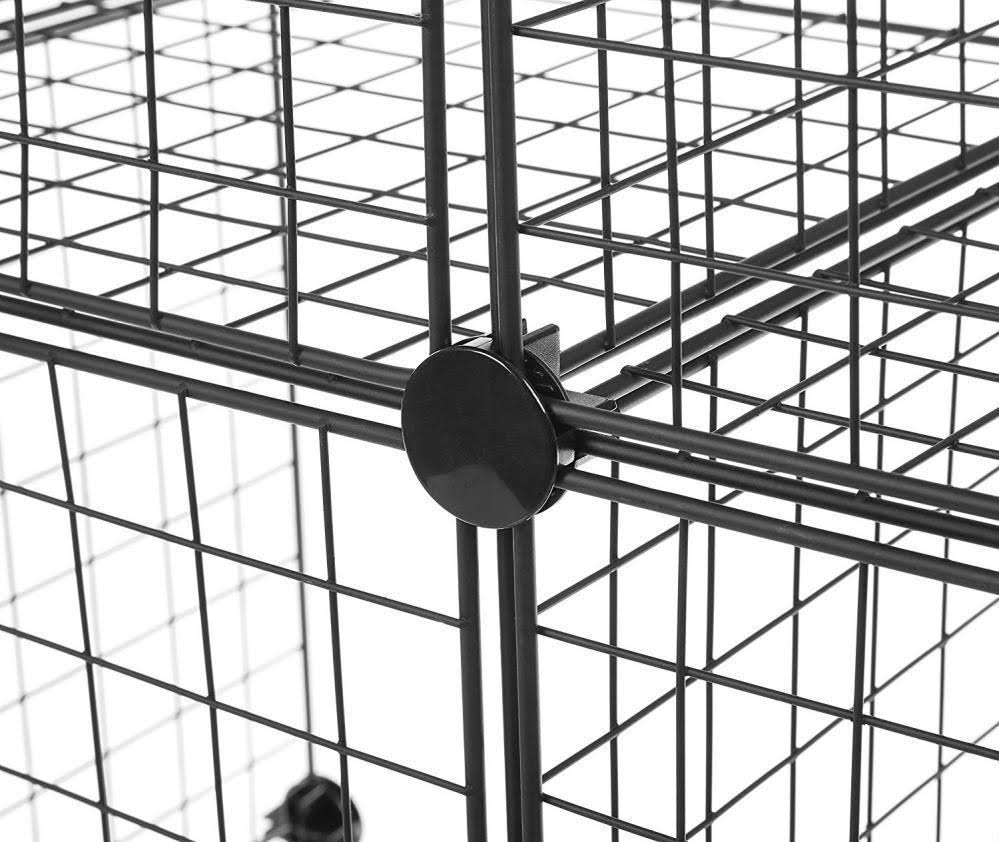 Black 4 Cube Wire Storage Shelves P9410