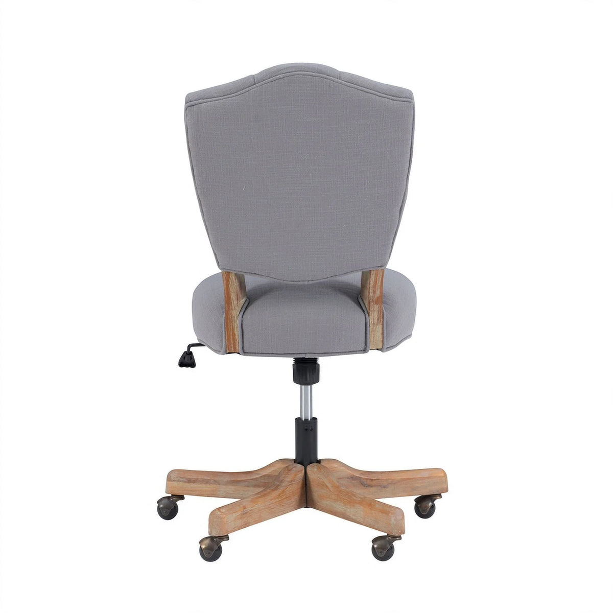 Gray Wood Upholstered Swivel Office Chair P400