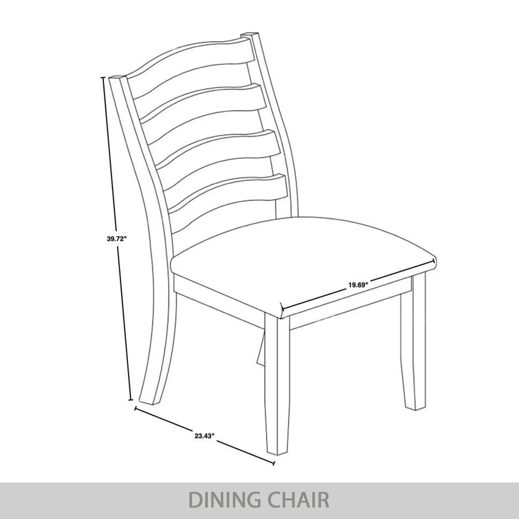 Brown Wooden Dining Chair Set of 2 C217457