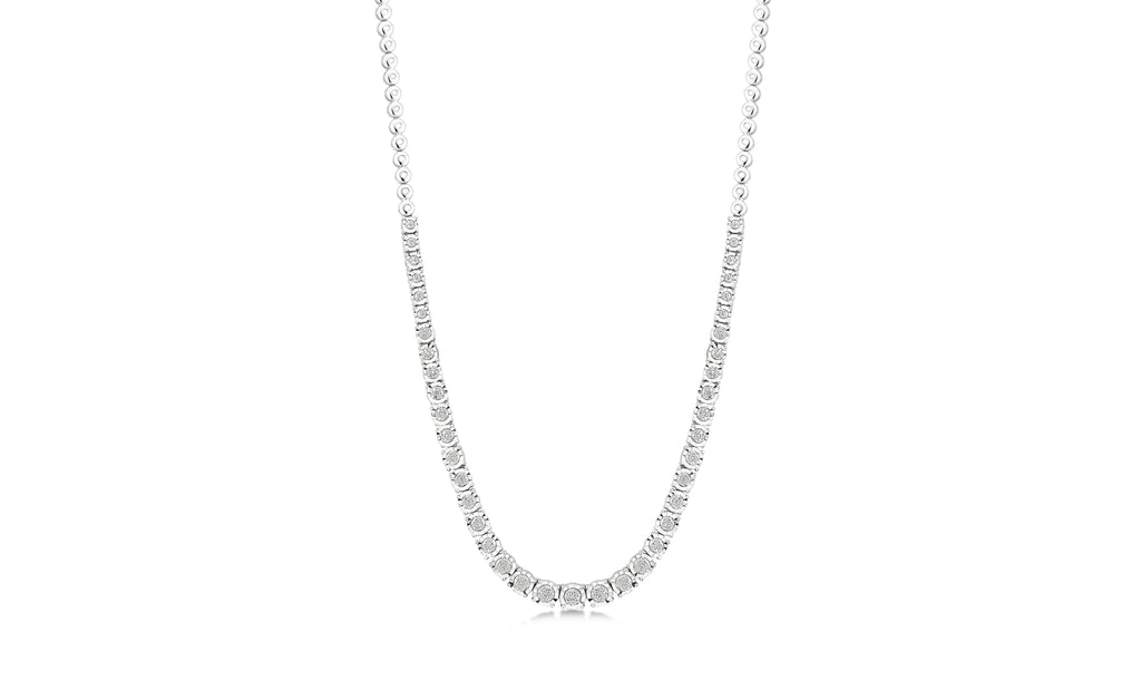 1/3 Carat T.W Diamond Sterling Silver Necklace B646