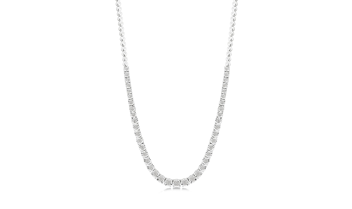 1/3 Carat T.W Diamond Sterling Silver Necklace B646