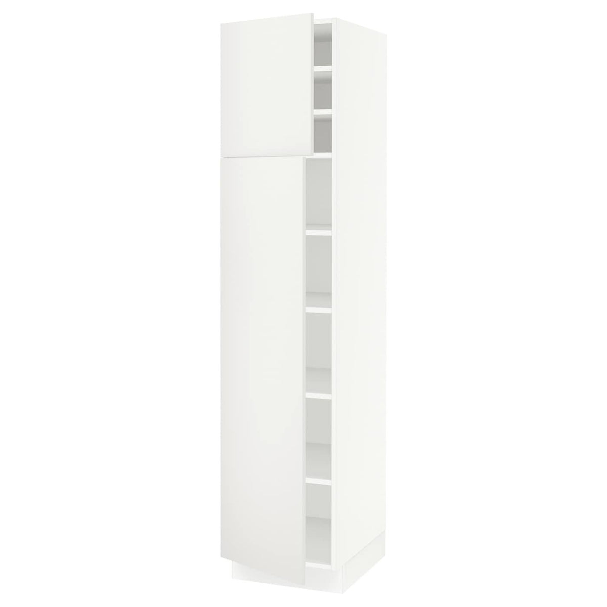 White 18x24x80 High Cabinet with shelves and 2 Doors Q9791