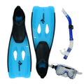 3pc Blue Silicone Swimming Pool Scuba and Snorkeling Set B5988