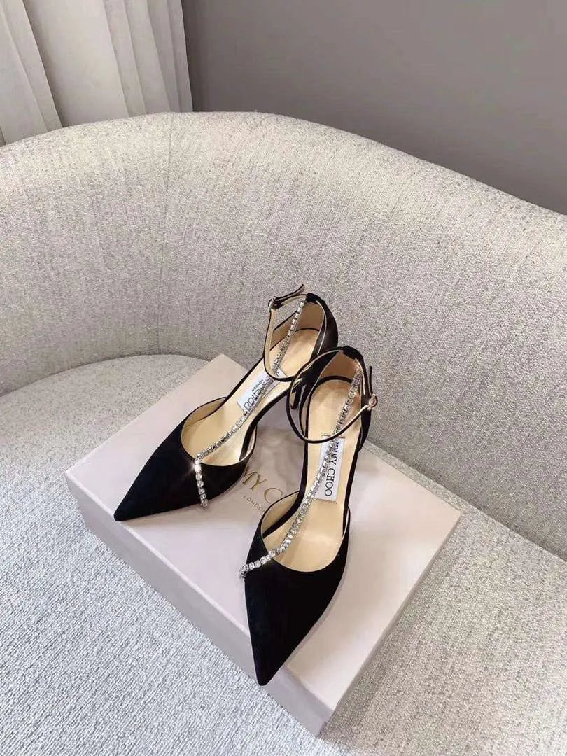 Black Suede Pumps E6006