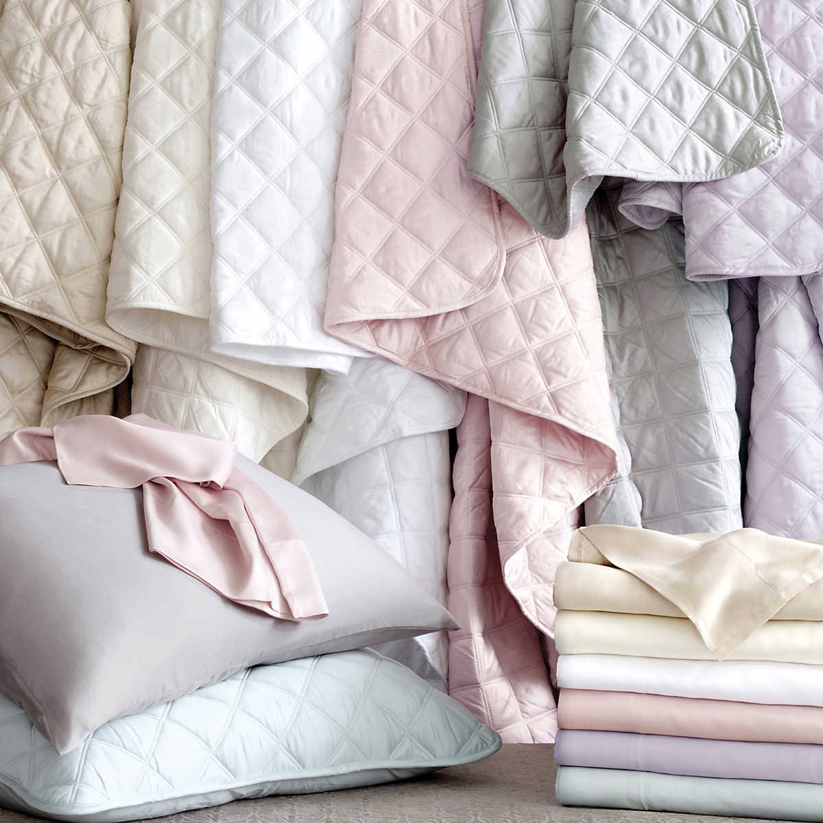 Ivory Quilted Coverlet P338924