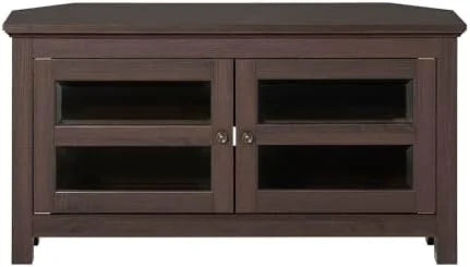 Espresso Brown Wood Corner TV Stand I774667