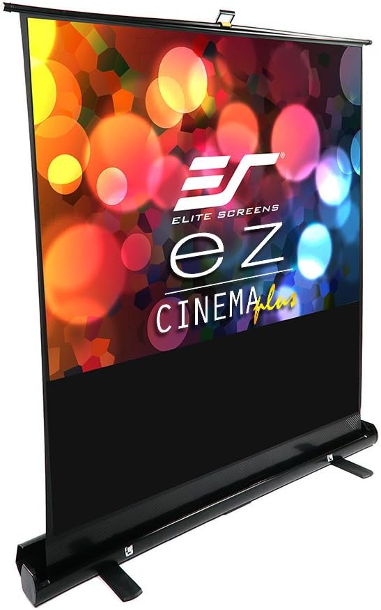 84-inch 16:9 Manual Floor Pull Up Projector Screen with Carrying Bag T177