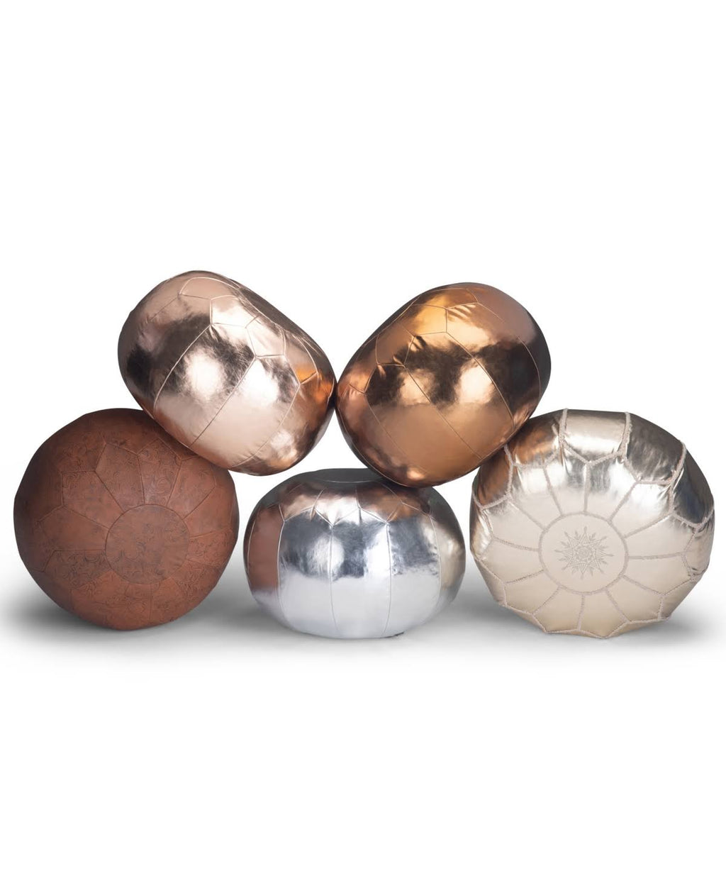 Round Pouf in Gold Z5911