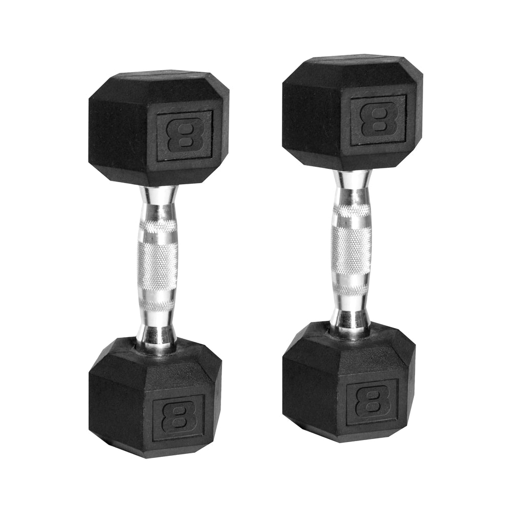 10lb Coated Rubber Hex Dumbbell Pair J30568