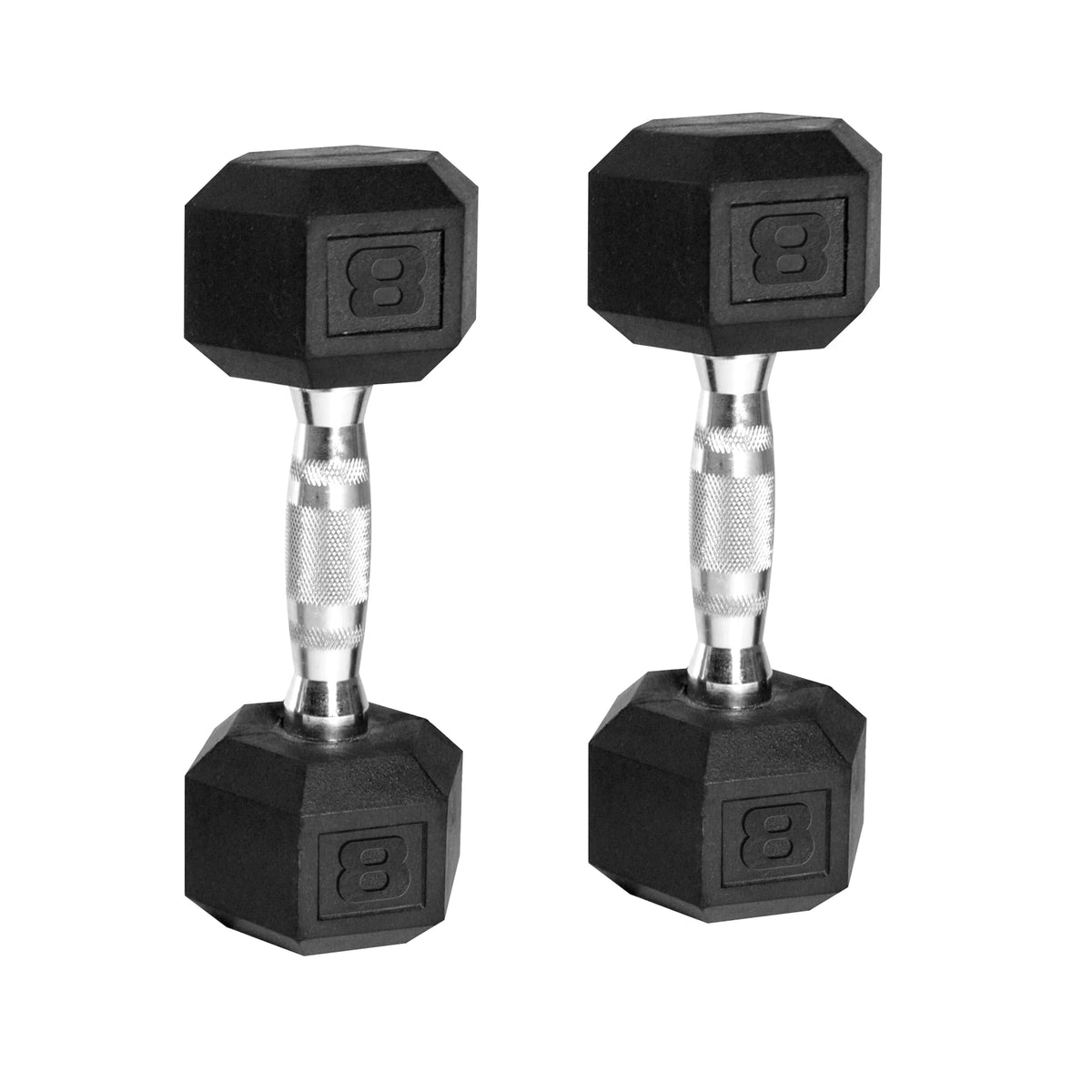 10lb Coated Rubber Hex Dumbbell Pair J30568